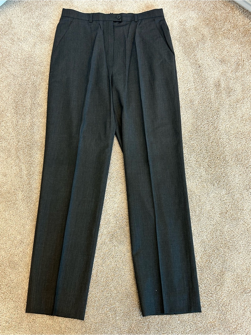 Escada Charcoal Gray Tailored Dress Trousers pants Sz 36